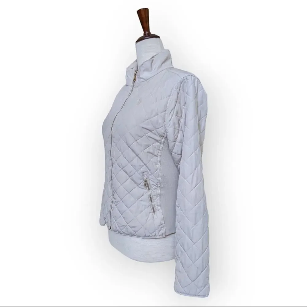 U.S. Polo Assn Women's Quilted Jacket in Cream